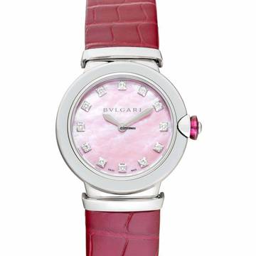  Bulgari Lucea 102608 - LVCEA Quartz Pink Dial Stainless Steel Ladies Watch </h1> 