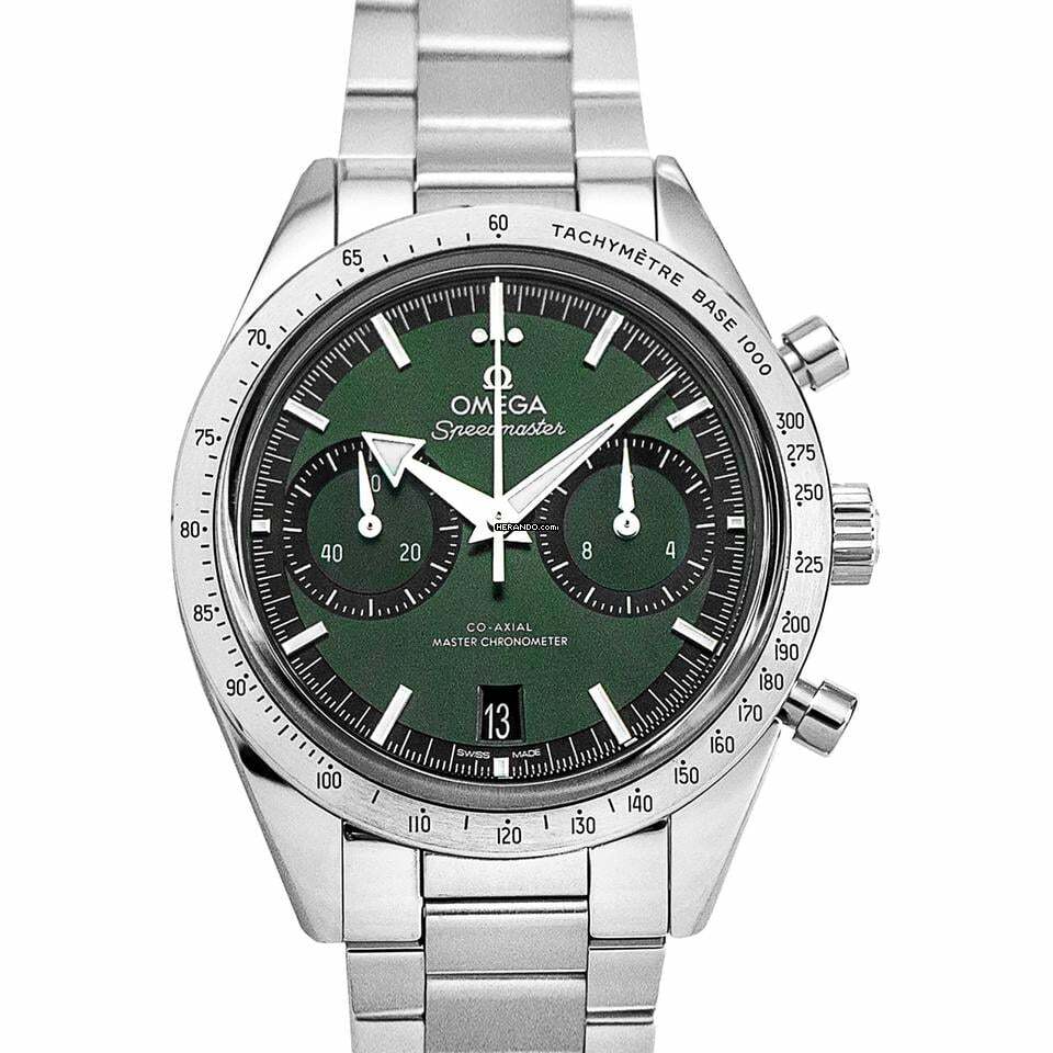  Omega Speedmaster 332.10.41.51.10.001 - Speedmaster Hand Wind Green Dial Stainless Steel Men's Watch </h1> 