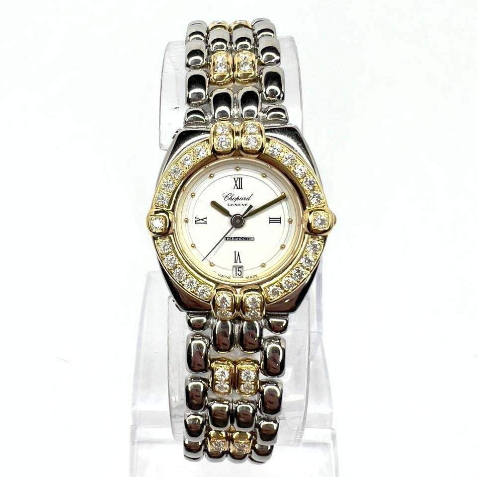  Chopard Gstaad 24mm 18K Gold & Steel 1.52TCW DIAMOND Watch </h1> 