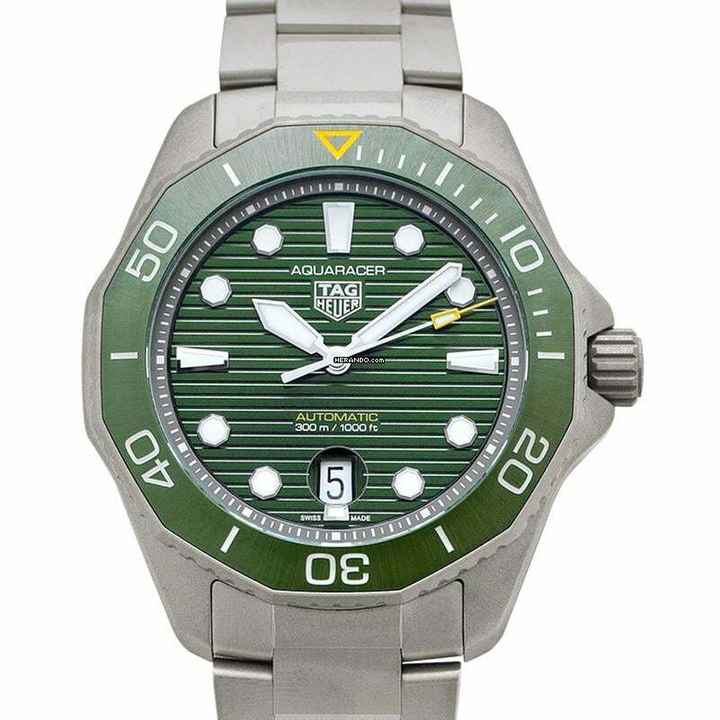  TAG Heuer Aquaracer WBP208B.BF0631 - Aquaracer Automatic Green Dial Titanium Men's Watch </h1> 