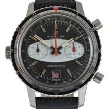 Thumbnail von Breitling Chrono-Matic 2110 automatic Panda black dial 1970's </h1>