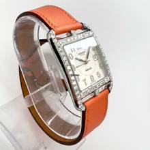 Thumbnail von Hermès Cape Cod Automatic 29mm Steel 2.10TCW DIAMONDS Watch Hermès Double Tour Band  </h1>