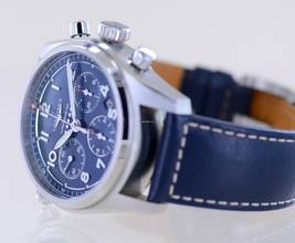 Thumbnail von Longines Spirit Chronograph Automatic 42mm Leder + Stahlband blue dial B+P Top 2022