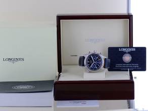 Thumbnail von Longines Spirit Chronograph Automatic 42mm Leder + Stahlband blue dial B+P Top 2022