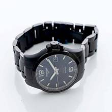 Thumbnail von Longines Conquest L37262966 - Longines Conquest Quartz Blue carved Dial Black PVD coating Men's Watch </h1>