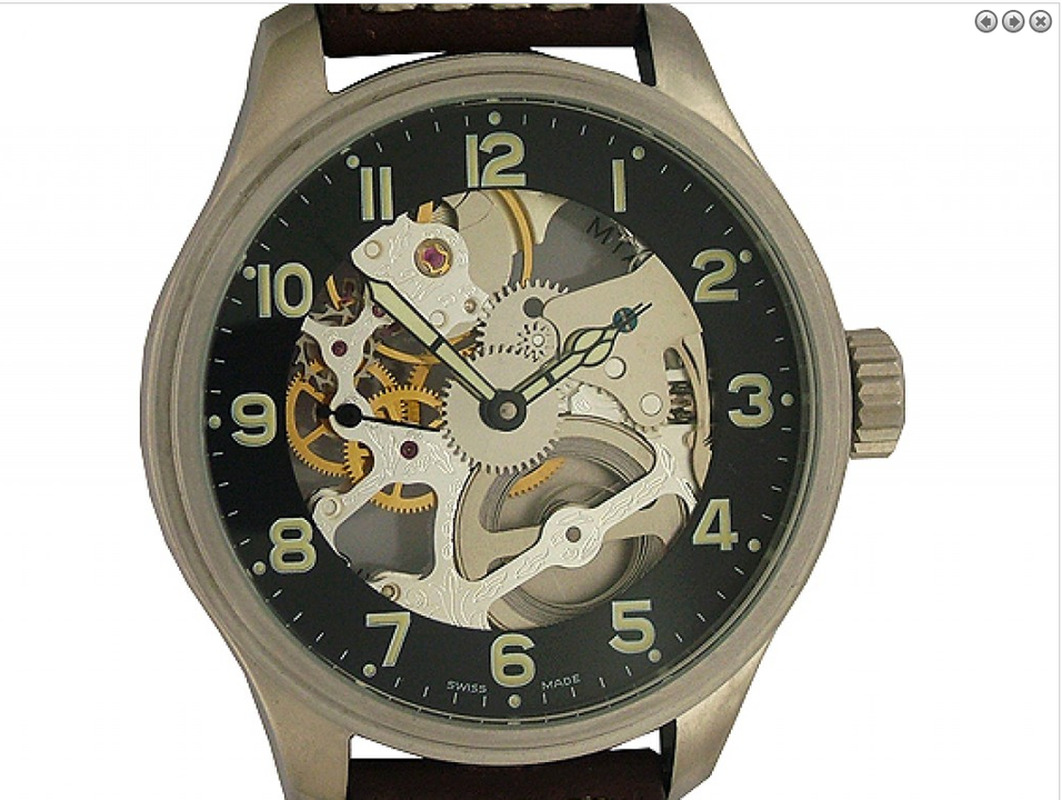 Zeno Watch Basel Flieger Skelett Handaufzug 47mm 8558-9S-a1