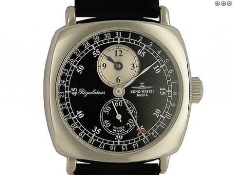 Zeno Watch Basel Regulator Zeigerdatum Handaufzug