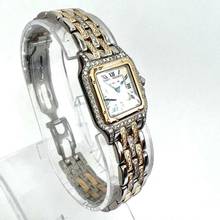 Thumbnail von Cartier Panthère Quartz 23mm 2 Row Gold ~1.2TCW Diamond Watch </h1>