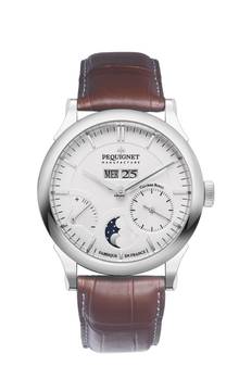  Pequignet Paris Royale Opalweiss Moonphase Day-Date 