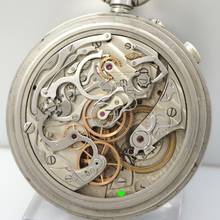 Thumbnail von Ulysse Nardin Taschenuhr Beobachtungschronometer Rattrapante um 1955 </h1>