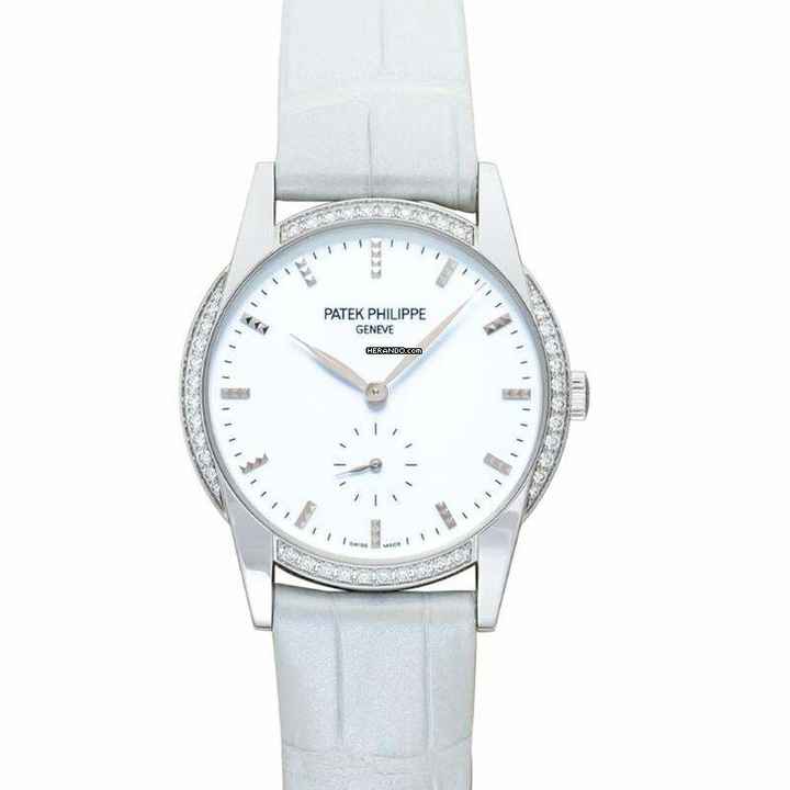  Patek Philippe Calatrava 7122/200G-001 - Calatrava Manual-winding White Dial White Gold Ladies Watch </h1> 