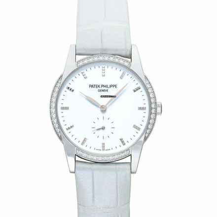  Patek Philippe Calatrava 7122/200G-001 - Calatrava Manual-winding White Dial White Gold Ladies Watch </h1> 