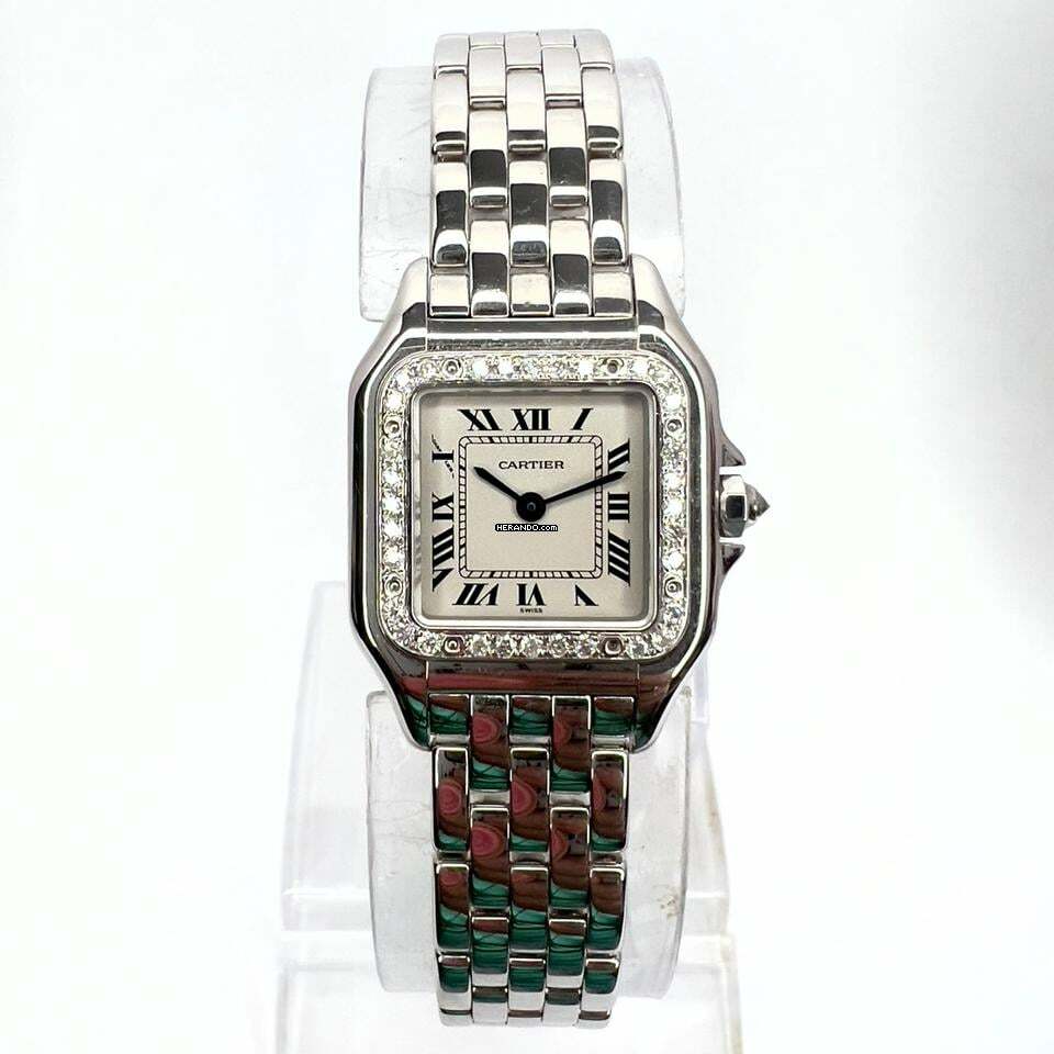  Cartier Panthère 23mm 18K White Gold 0.35TCW DIAMOND Watch </h1> 