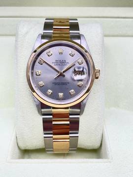  Rolex Datejust 36 Grey Rhodium Diamond MINT CONDITION watch only 