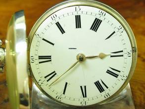 Thumbnail von Manners London 925 Silber Open Face Spindeltaschenuhr Um 1820 Schlüsselaufzug </h1>