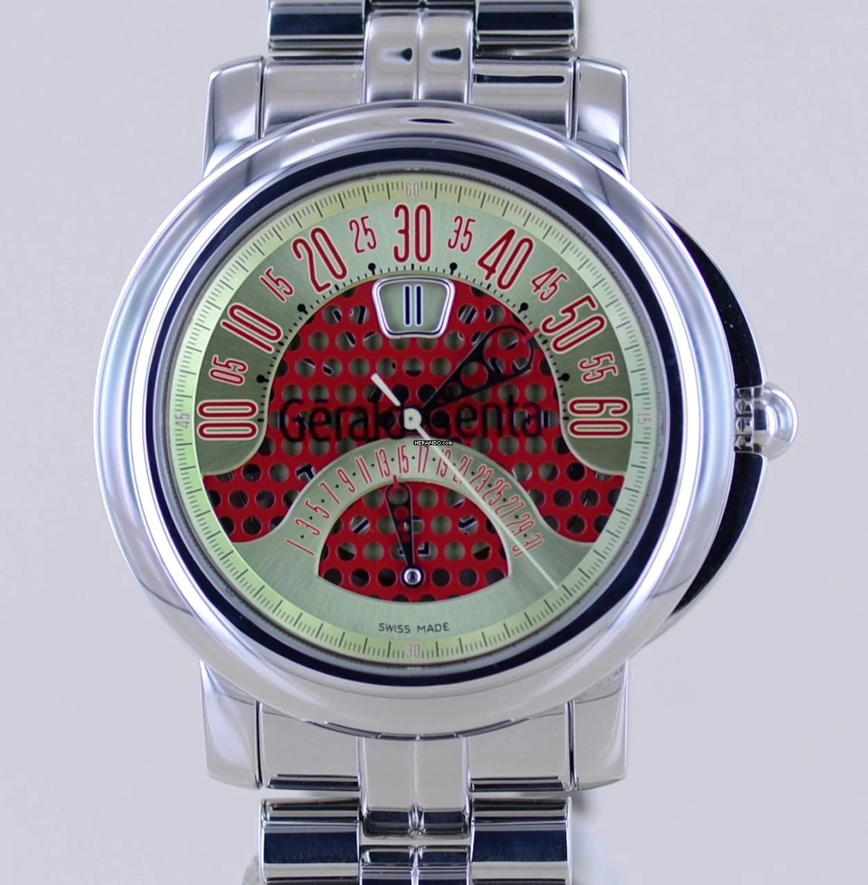  Gérald Genta Arena Bi-Retro Sport Jumping Hour Retrograde Minute Date Automatic super rar </h1> 