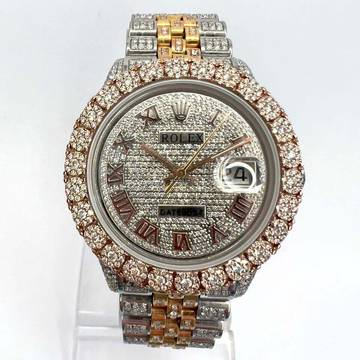  Rolex Datejust Oyster Perpetual DATEJUST Automatic 36mm 2 Tone Full Diamond Watch </h1> 