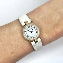 Thumbnail von Cartier VERMEIL 19mm Quartz 18K Yellow Gold 0.40TCW Diamond Watch </h1>