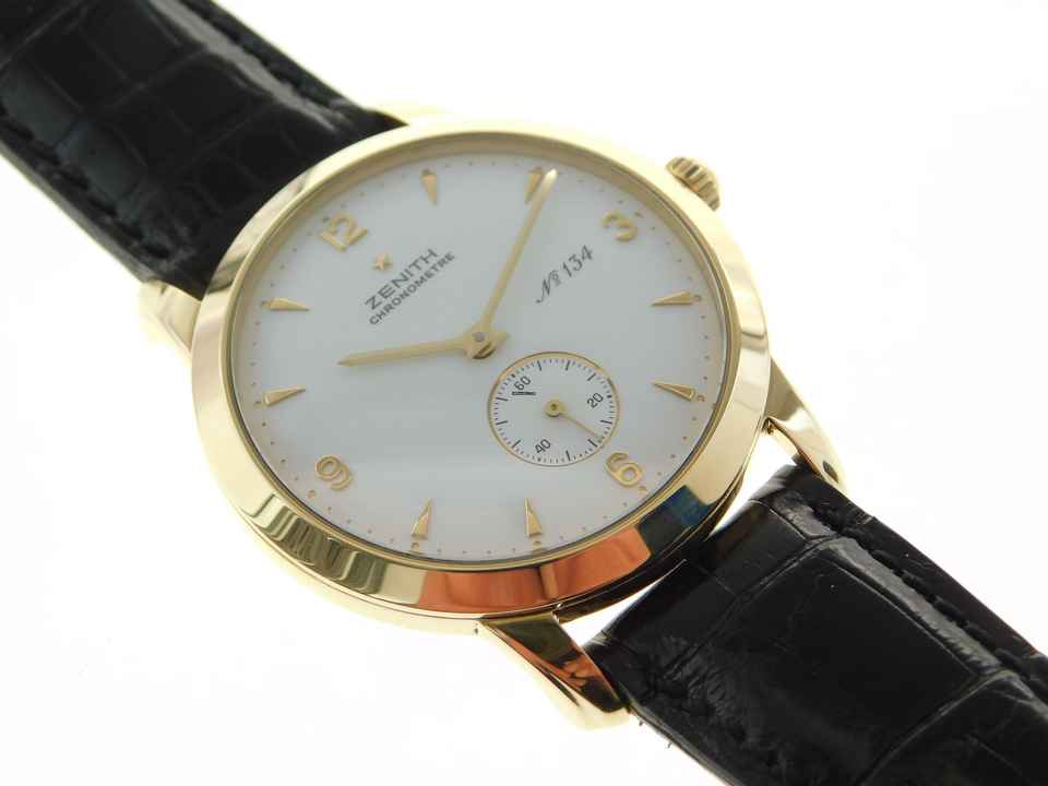  Zenith Chronometre 18 Karat Gelbgold Herrenuhr limited Ed. 35 mm Kaliber 2541 im Top Zustand </h1> 