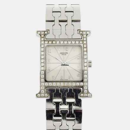  Hermès Heure H 25mm Steel 0.91TCW DIAMOND Watch </h1> 