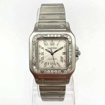  Cartier Santos Galbée 29mm Automatic Steel 0.85TCW Diamond Watch </h1> 