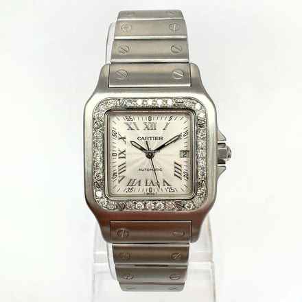  Cartier Santos Galbée 29mm Automatic Steel 0.85TCW Diamond Watch </h1> 