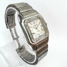 Thumbnail von Cartier Santos Galbée 29mm Automatic Steel 0.85TCW Diamond Watch </h1>