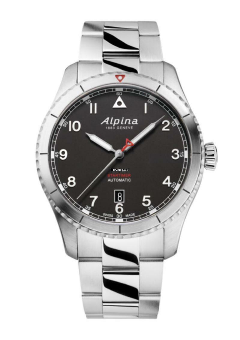  Alpina Startimer Pilot Automatic Edelstahlgehäuse Durchmesser 41 mm AL-525BW4S26B Full Set 