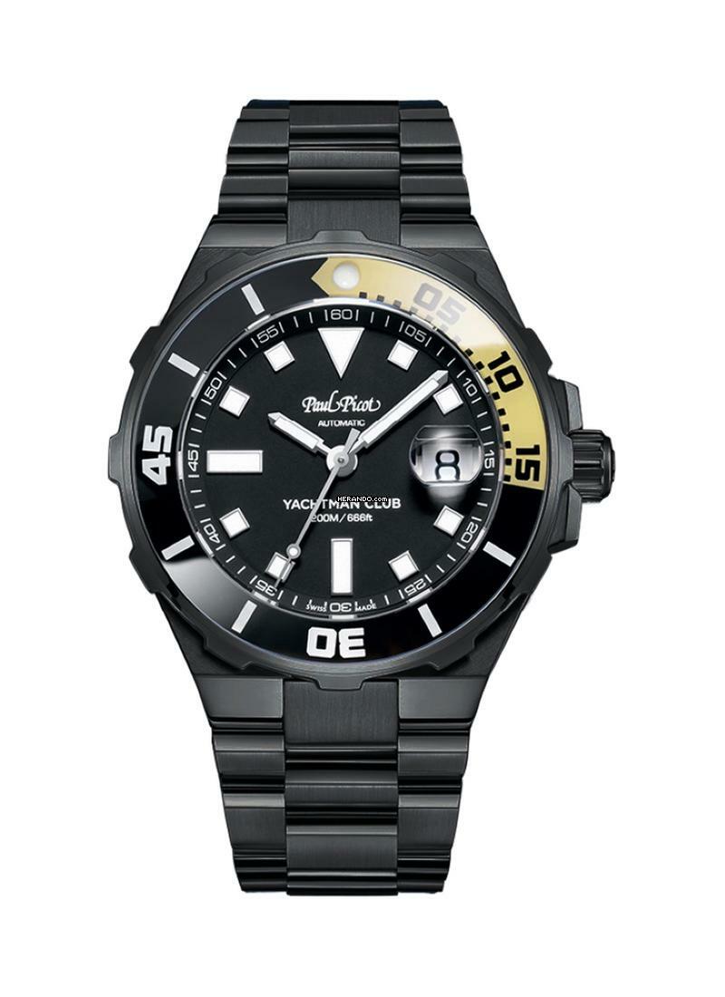  Paul Picot Yachtman Club PVD black (4 verschiedenen Optionen) 