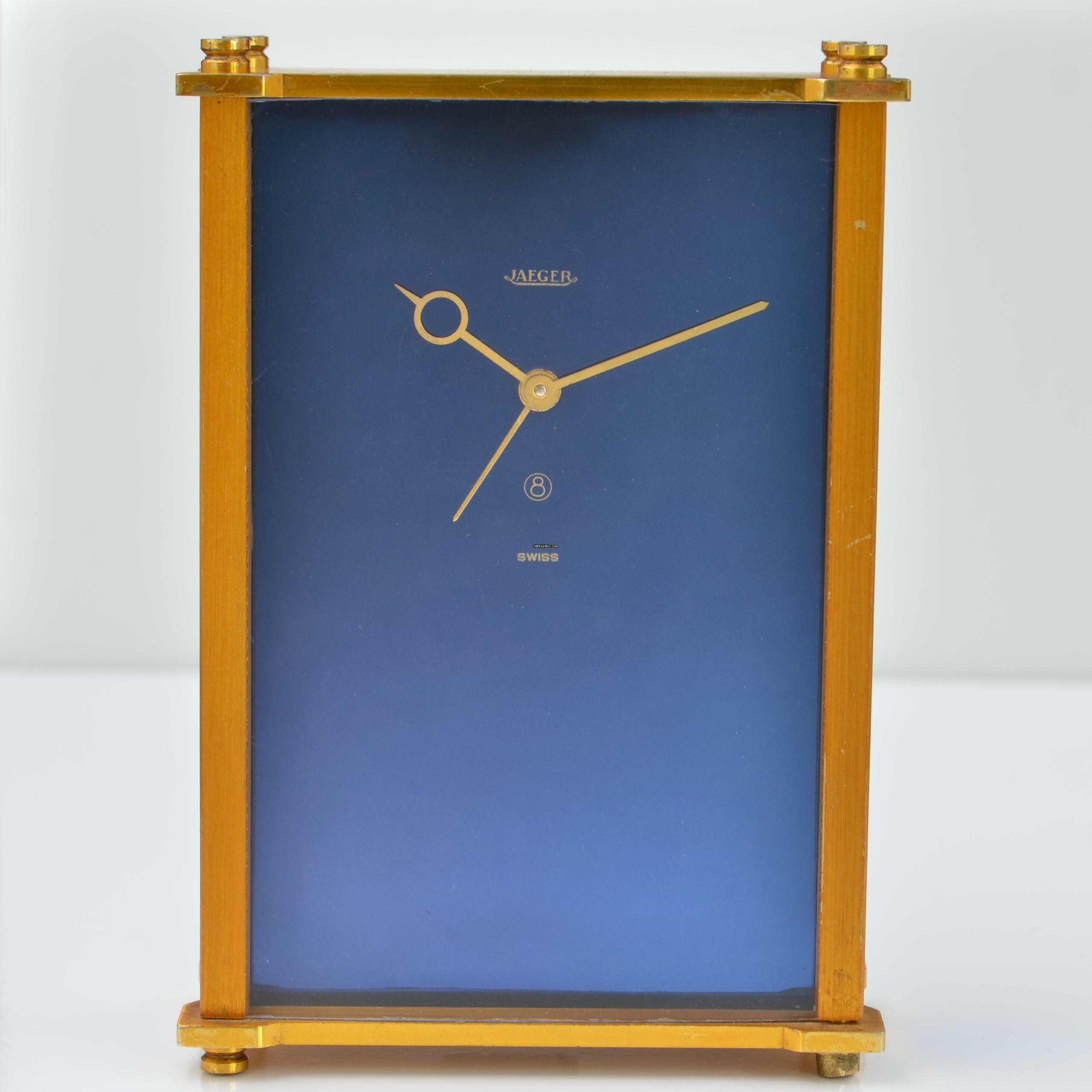 Thumbnail von JAEGER Table musical Art Deco alarm clock with power reserve 8 days 1960’s