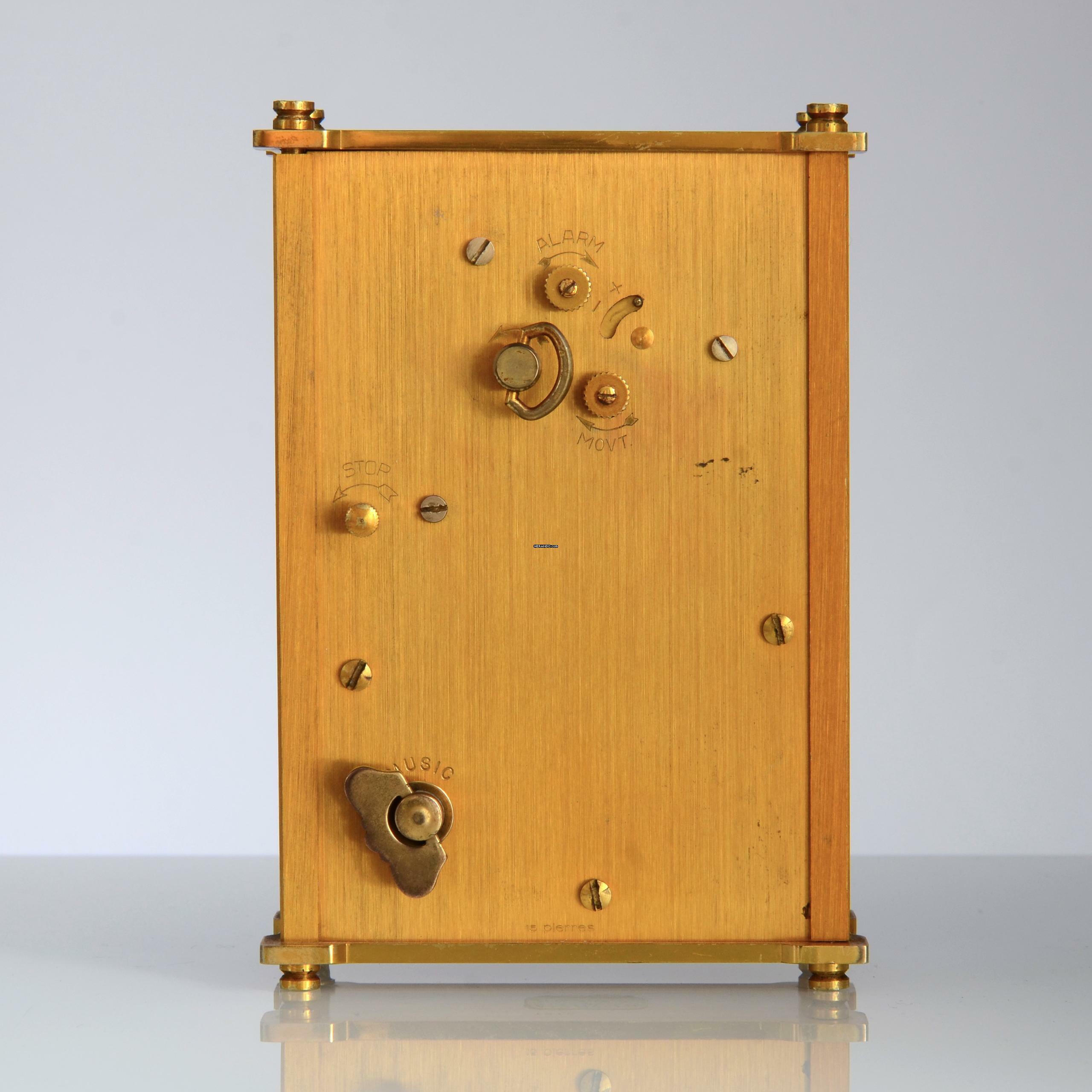 Thumbnail von JAEGER Table musical Art Deco alarm clock with power reserve 8 days 1960’s