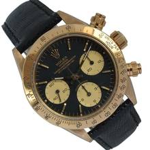 Thumbnail von Rolex Daytona Cosmograph 6265 Daytona black dial yellow gold 18KT Full Set 1985’s </h1>