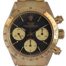 Thumbnail von Rolex Daytona Cosmograph 6265 Daytona black dial yellow gold 18KT Full Set 1985’s </h1>