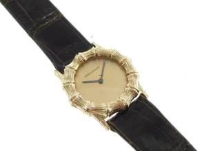 Thumbnail von Jaeger-LeCoultre Classic 18 Karat Gelbgold Bamboo Damenuhr Handaufzug Vintage NOS 27 x 39 mm Kaliber P838