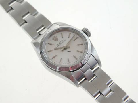 Rolex Oyster Perpetual 26 Lady Oyster Perpetual mit Saphirglas 25 mm silber farbendes Blatt mit Oysterband v 1995 </h1> 