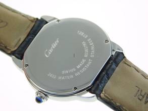 Thumbnail von Cartier Ronde Solo de Cartier Damenuhr 29mm Stahl mit Krokoband uns Faltschließe </h1>