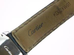 Thumbnail von Cartier Ronde Solo de Cartier Damenuhr 29mm Stahl mit Krokoband uns Faltschließe </h1>