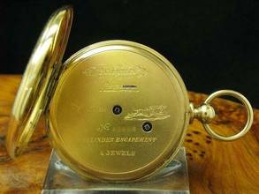 Thumbnail von Monnier Gold Mantel Open Face Taschenuhr Schlüsselaufzug / Durchmesser 49,5 Mm </h1>