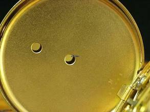 Thumbnail von Monnier Gold Mantel Open Face Taschenuhr Schlüsselaufzug / Durchmesser 49,5 Mm </h1>