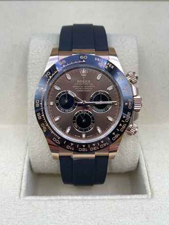  Rolex Daytona Rosegold Oysterflex Chocolate MINT 2022 Full Set-Box&Papers 