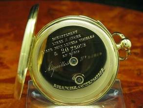 Thumbnail von Humbert-ramuz & Cie 18kt 750 Gold Open Face Taschenuhr Viertel-repetition </h1>