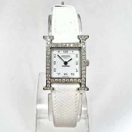 Hermès Heure H 25mm Steel 0.91TCW DIAMOND Watch </h1> 