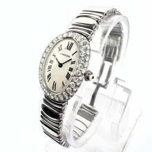 Thumbnail von Cartier Baignoire 23mm 18K White Gold 3.2TCW Diamond Watch </h1>
