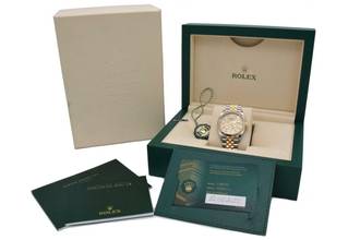 Thumbnail von Rolex Datejust 36 Palm Dial Stahl-gold Herrenuhr / Ref 126233 Fullset 2022 </h1>