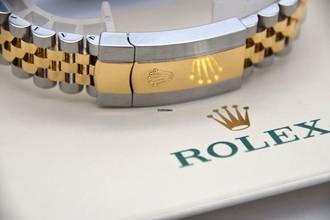 Thumbnail von Rolex Datejust 36 Palm Dial Stahl-gold Herrenuhr / Ref 126233 Fullset 2022 </h1>