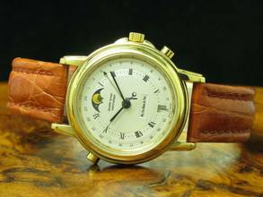 Thumbnail von DuBois et fils Double Temps Gold Mantel Automatic Herrenuhr / Kaliber Enicar 165d </h1>