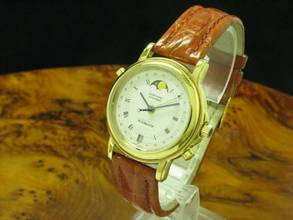 Thumbnail von DuBois et fils Double Temps Gold Mantel Automatic Herrenuhr / Kaliber Enicar 165d </h1>