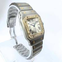 Thumbnail von Cartier Santos Galbée 29mm Automatic 2 Tone 0.75TCW DIAMOND Watch  NEW Model </h1>