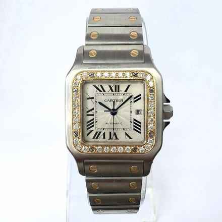  Cartier Santos Galbée 29mm Automatic 2 Tone 0.75TCW DIAMOND Watch  NEW Model </h1> 