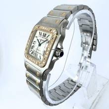 Thumbnail von Cartier Santos Galbée 29mm Automatic 2 Tone 0.75TCW DIAMOND Watch  NEW Model </h1>
